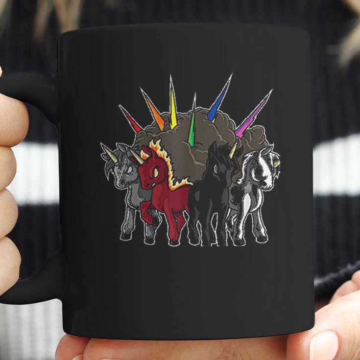 The Four Unicorns Of The Apocalypse Horsemen Parody Coffee Mug