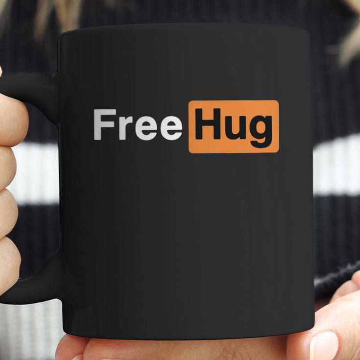 Free Hugs Pornhub Logo Parody Coffee Mug