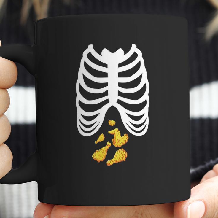 Fried Chicken Lovers Halloween Skeleton Rib Cage Xray Coffee Mug