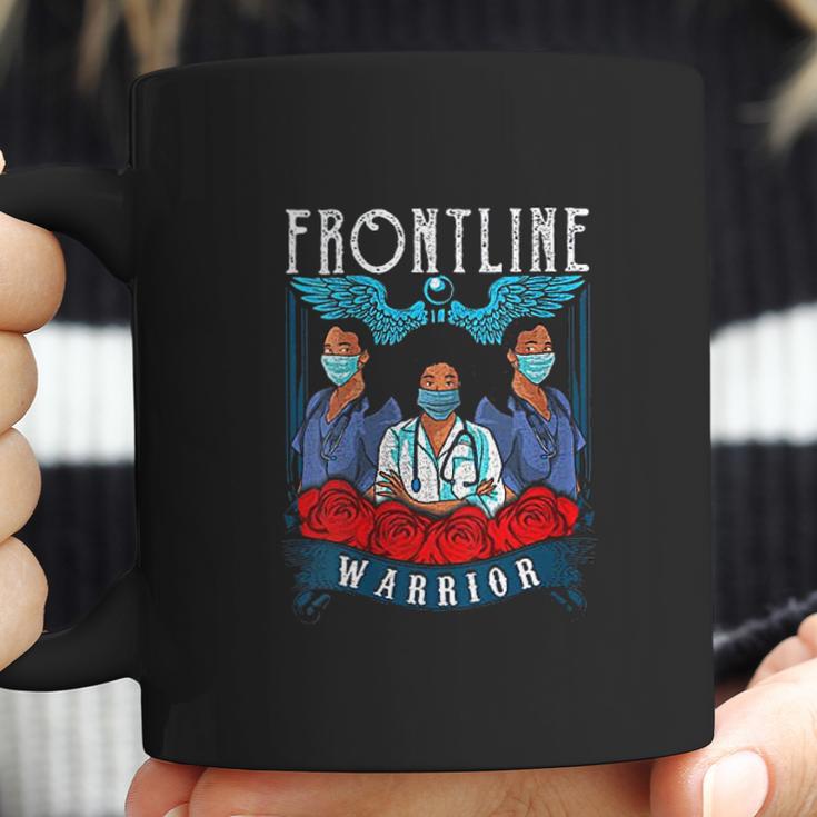 Frontline Warrior Proud Hero Black Nurse Superhero Gift Coffee Mug