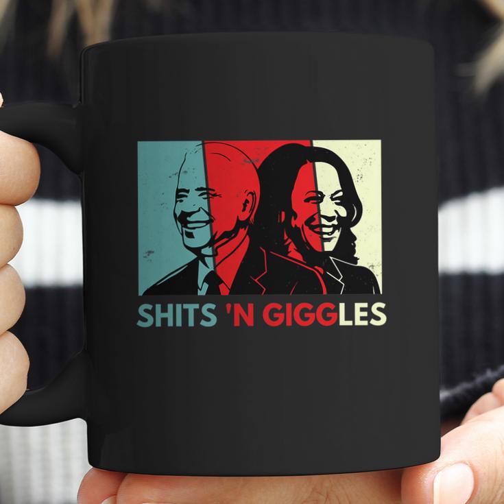 Funny Anti Biden Harris Shits N Giggles Political Gift Graphic Design Printed Casual Daily Basic Coffee Mug