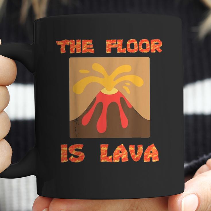 Funny Cute Floor Is Lava Volcano Science Teacher Geek Coffee Mug