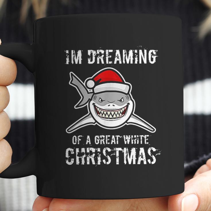 Funny Im Dreaming Of A Great White Christmas Gift Shark Coffee Mug