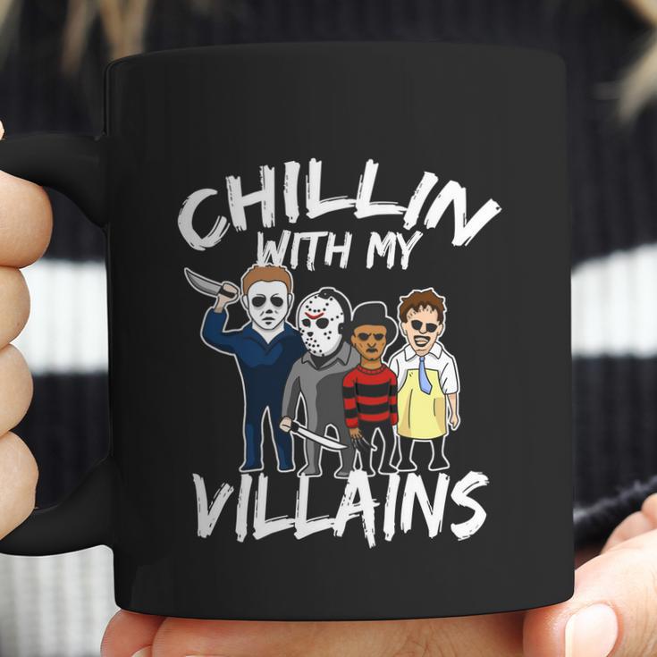 Funny Halloween Chillin With My Villains Coffee Mug