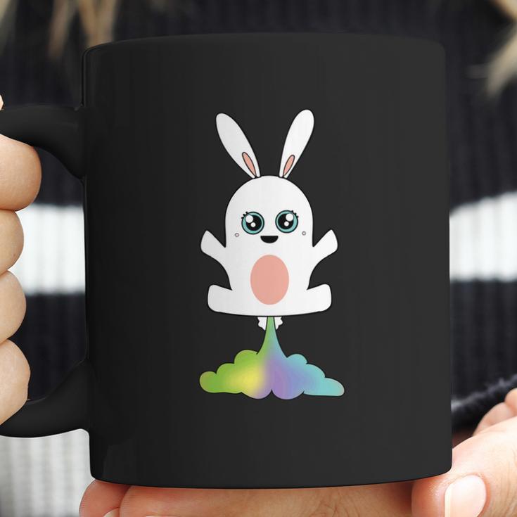 Funny Kawaii Bunny Farting Rainbow Bunny Rabbit Anime Coffee Mug