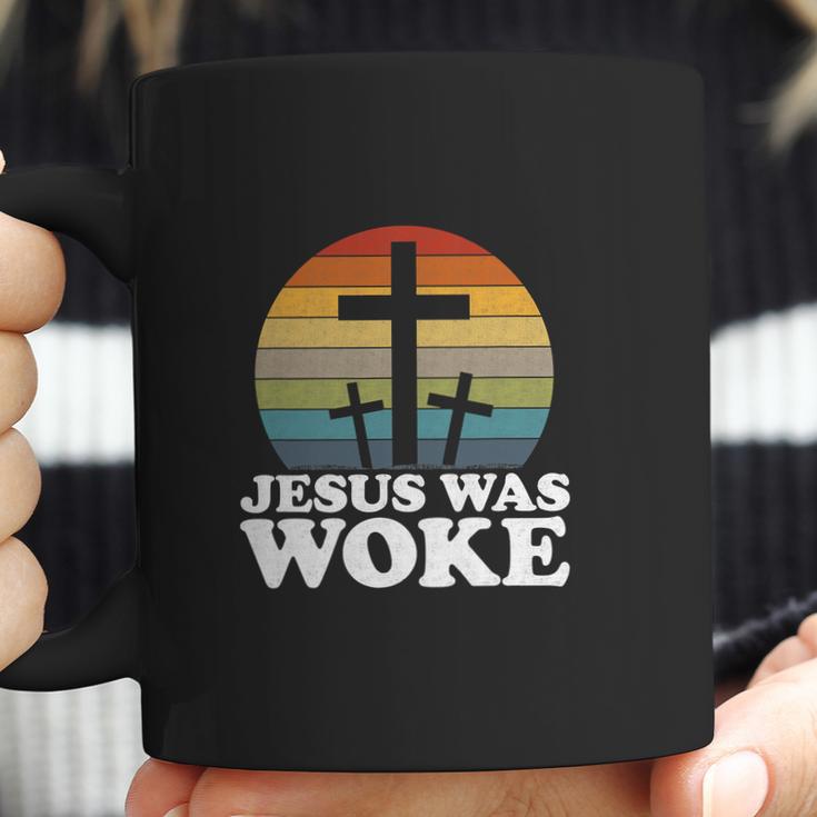 Funny Liberal Christian Democrat Jesus Was Woke Coffee Mug