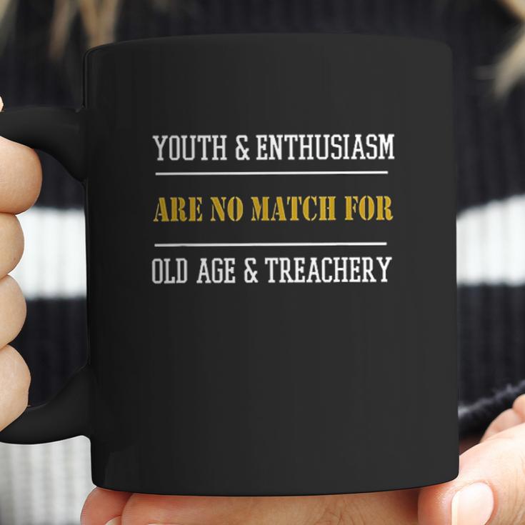 Funny Old Age Gift Youth And Enthusiasm Are No Match Coffee Mug