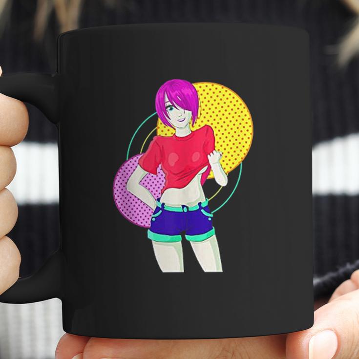 Funny Retro Vintage Girl Model Freedom Pose Coffee Mug