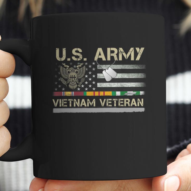 Funny Us Army Vietnam Veteran Usa Flag A Great Gift For Veteran Vietnam Army Coffee Mug