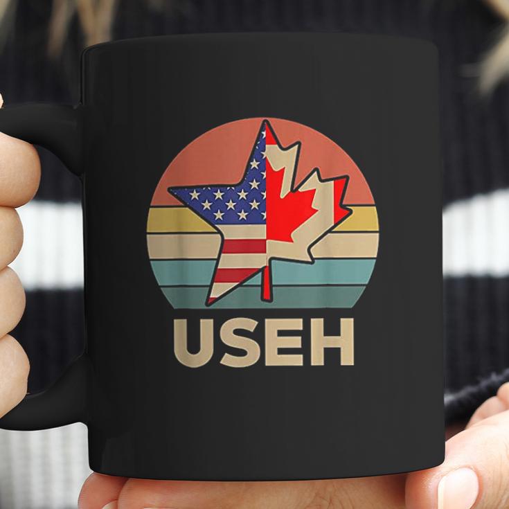 Funny Useh America Canada Flag American Canadian Coffee Mug