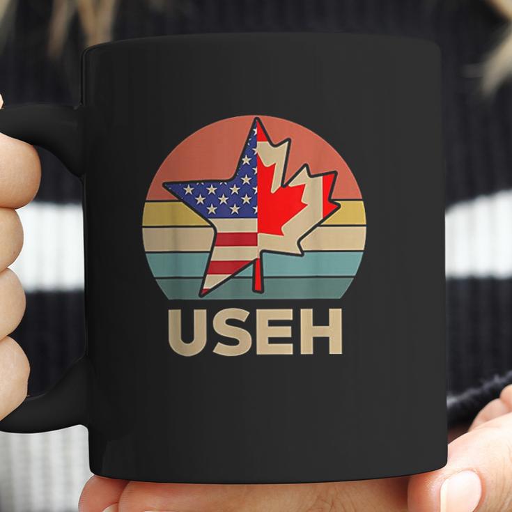 Funny Useh America Canada Flag American Coffee Mug