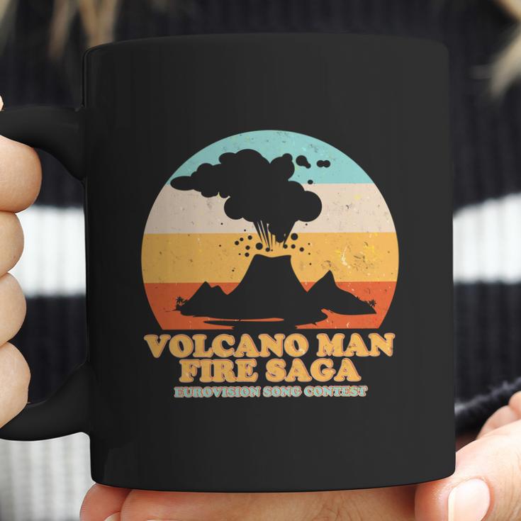 Funny Vintage Volcano Man Fire Saga Eurovision Song Contest Coffee Mug