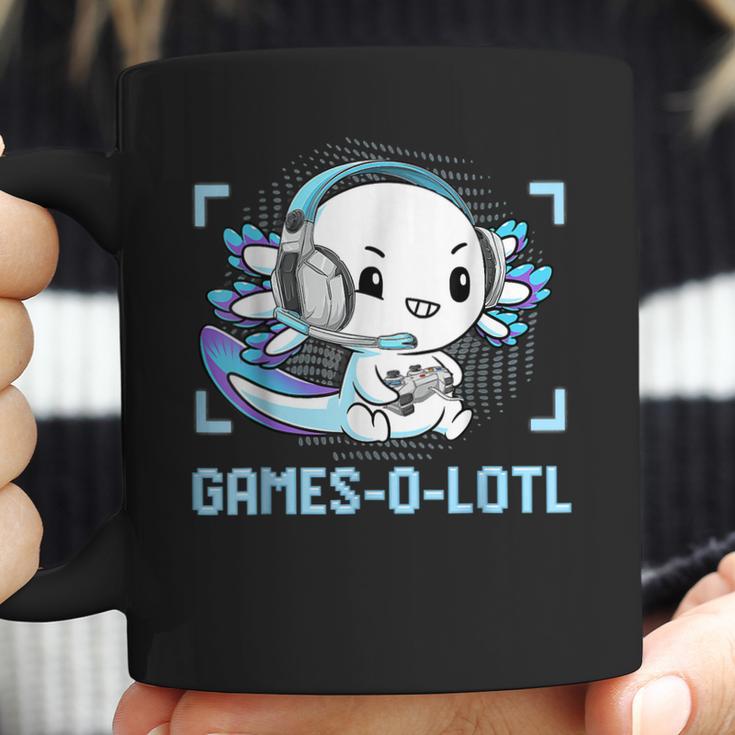 Gamesolotl Axolotl Video Gamer Kawaii Pastel Goth Anime Boys V2 Men Women T-Shirt Graphic Print Casual Unisex Tee Coffee Mug