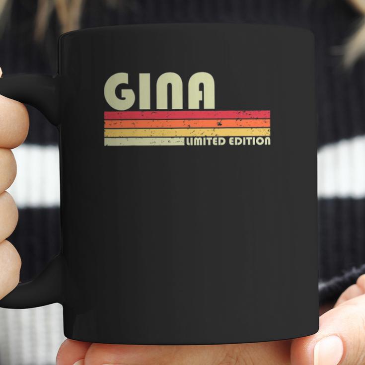 Gina Gift Name Personalized Retro Vintage 80S 90S Birthday Coffee Mug