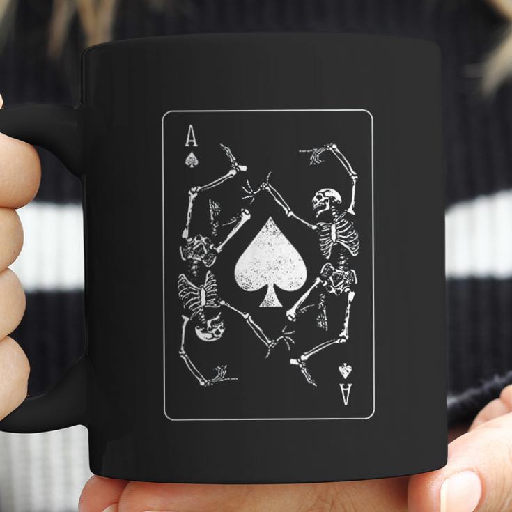 Goth Punk Ace Of Spades Card Shark Gambler Skeleton Coffee Mug