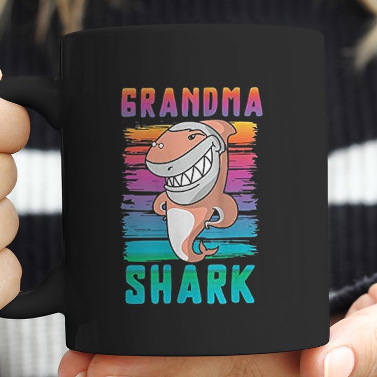 Grandma Shark Funny Retro Vintage Grandmother Coffee Mug