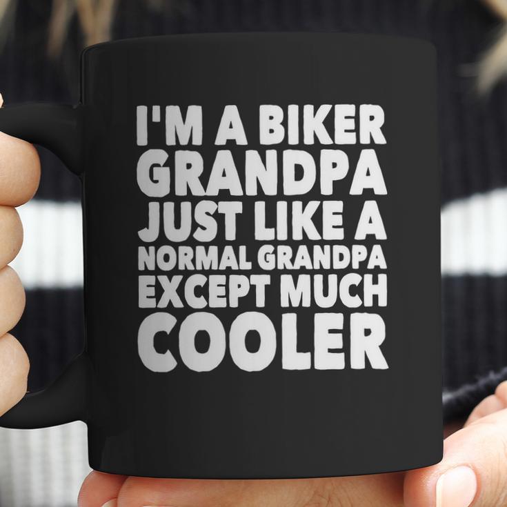 Grandpa - Im A Biker Grandpa Just Like A Normal - Mens T-Shirt By American Apparel Coffee Mug