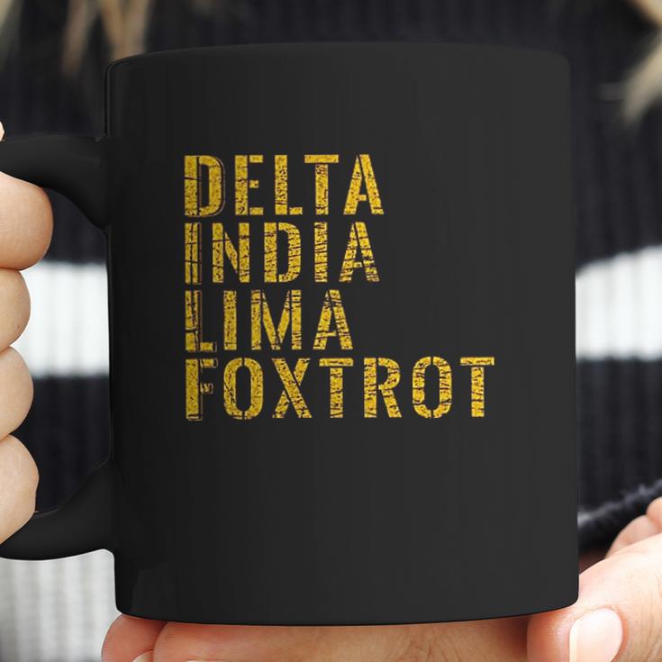 Grunt Style Delta India Lima Foxtrot Mens Maroon India Gifts Coffee Mug