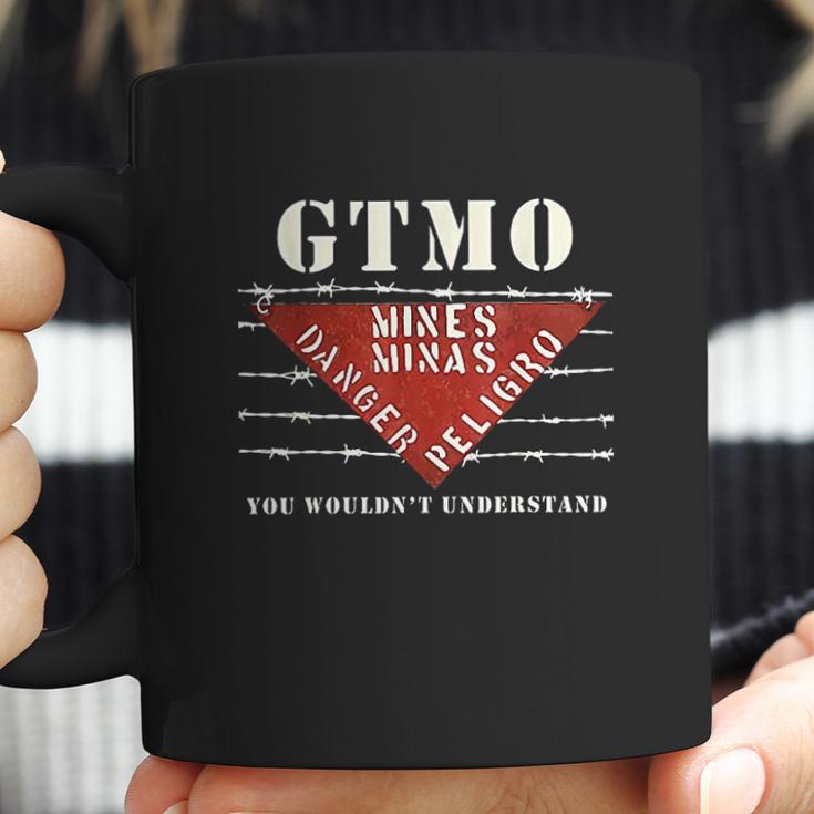 Gtmo Land Mine Barbed Wire Sign Guantanamo Bay Cuba Coffee Mug