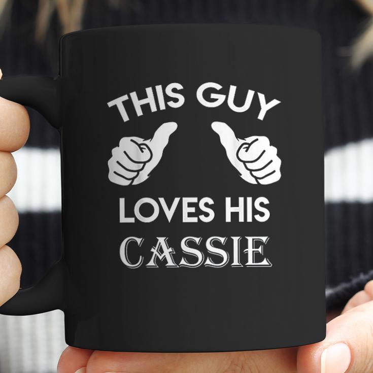 This Guy Loves His Cassie Gift Valentine Heart Belongs Coffee Mug