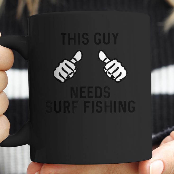 This Guy Needs Surf Fishing Pompano Sand Fleas Beach Summer Coffee Mug