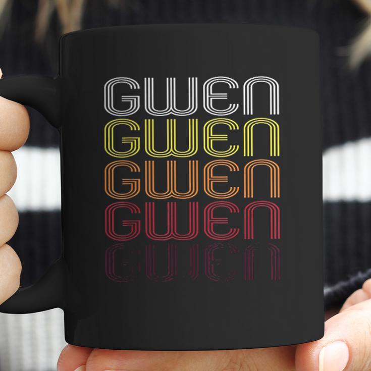 Gwen Retro Wordmark Pattern Vintage Style Coffee Mug