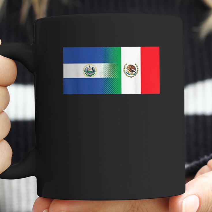 Half Mexican Half Salvadorian Flag Mexico El Salvador Coffee Mug