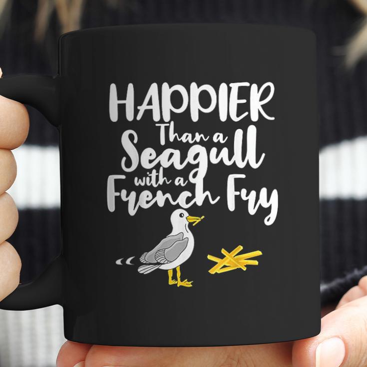 Happier Than A Seagull With A French Fry Funny Summer Coffee Mug