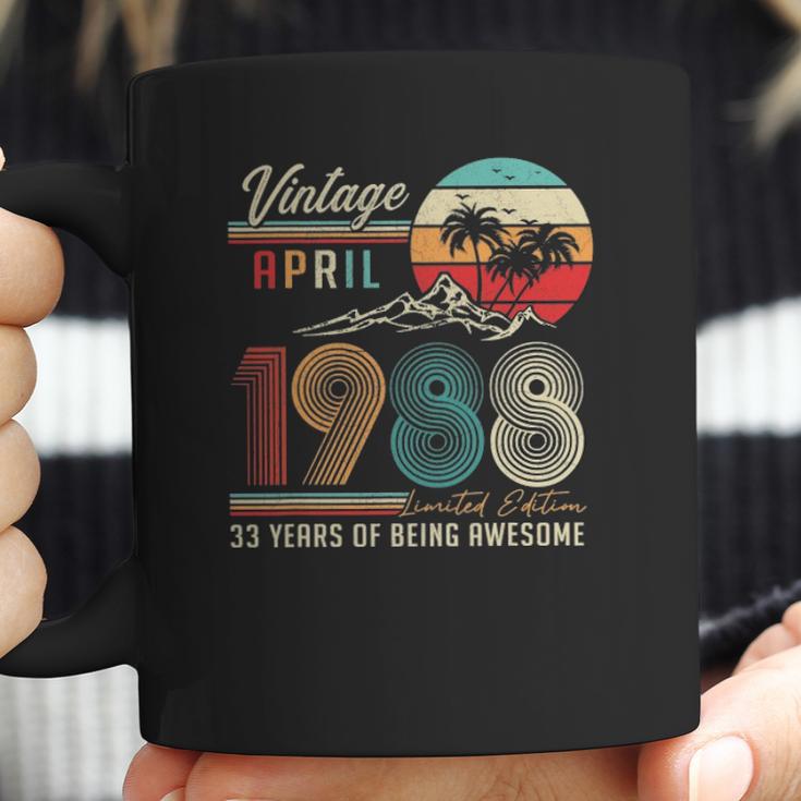 Happy 33Rd Birthday Vintage April 1988 33 Years Old Coffee Mug