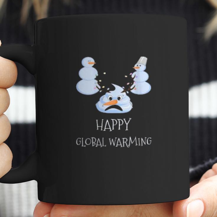 Happy Global Warming Snowmen Emoji Climate Change Coffee Mug