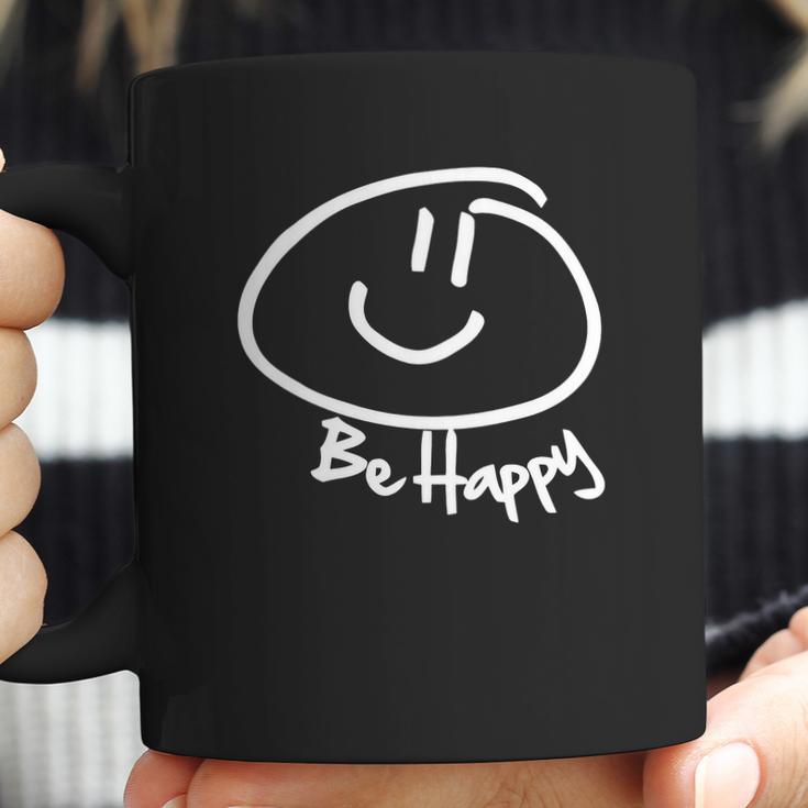 Be Happy Smiley Face T-Shirt Coffee Mug