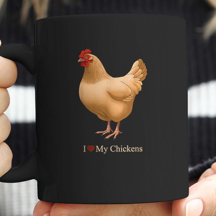 I Heart Love My Chickens Buff Orpington Hen Coffee Mug