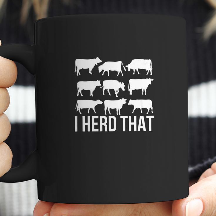 I Herd That Funny Animal Farm Cow Dairy Farming Gift Tee Coffee Mug