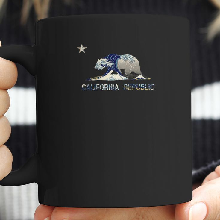 Hokusai In California Flag Wave In Bear Coffee Mug