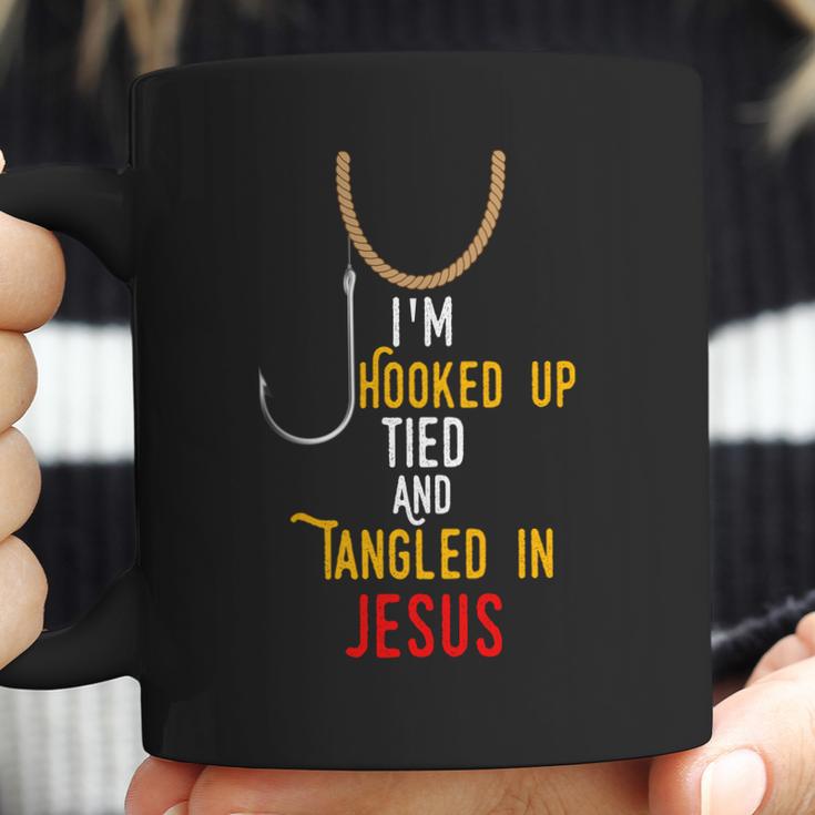 Hooked Tied And Tangled In Jesus Coffee Mug