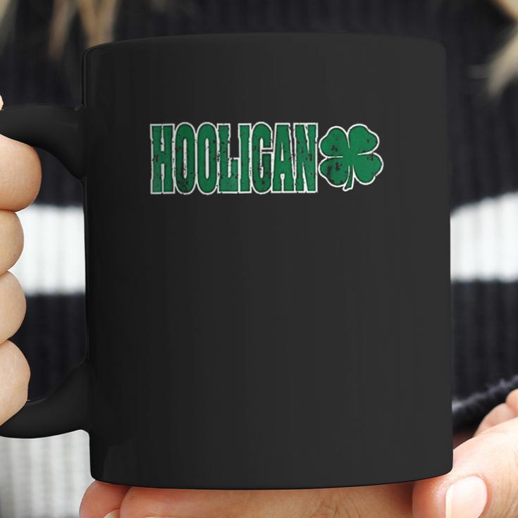 Hooligans St Patricks Day Four Leaf Clover Coffee Mug