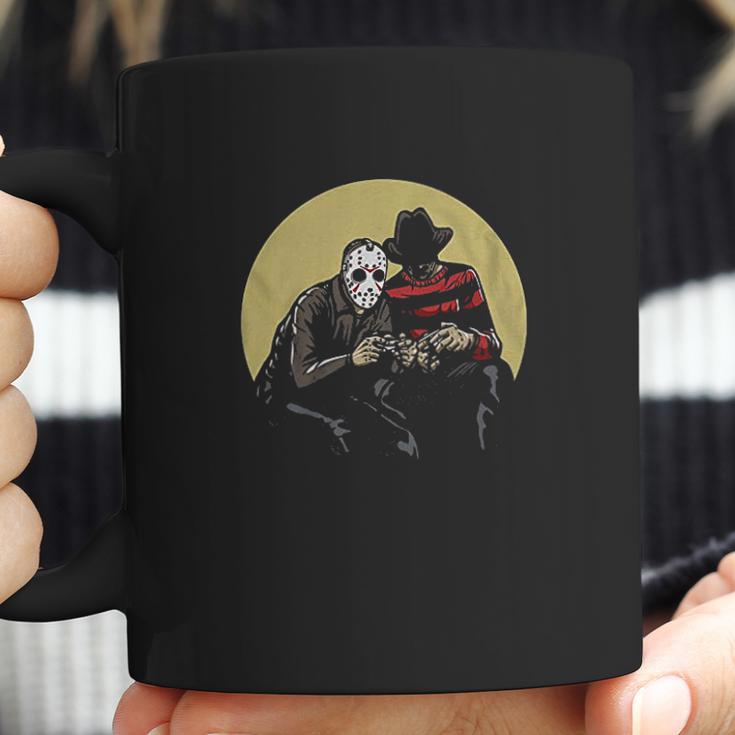 Horror Scary Movie Villains Playing Video Games Coffee Mug