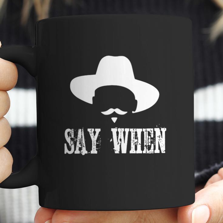 Im Your Huckleberry Say When Western Quote Vintage Coffee Mug