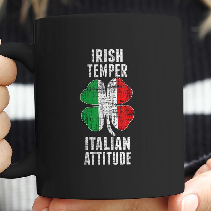 Irish Temper Italian Attitude St Patricks Shamrock Coffee Mug