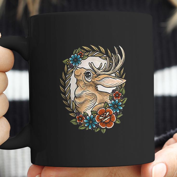 Jackalope With Flowers Coffee Mug