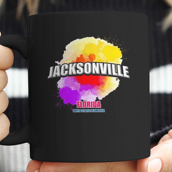 Jacksonville Colorful Retro Logo Coffee Mug