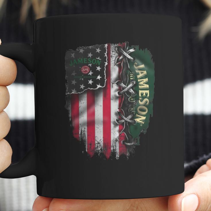 Jameson Irish Whiskey Inside American Flag Coffee Mug