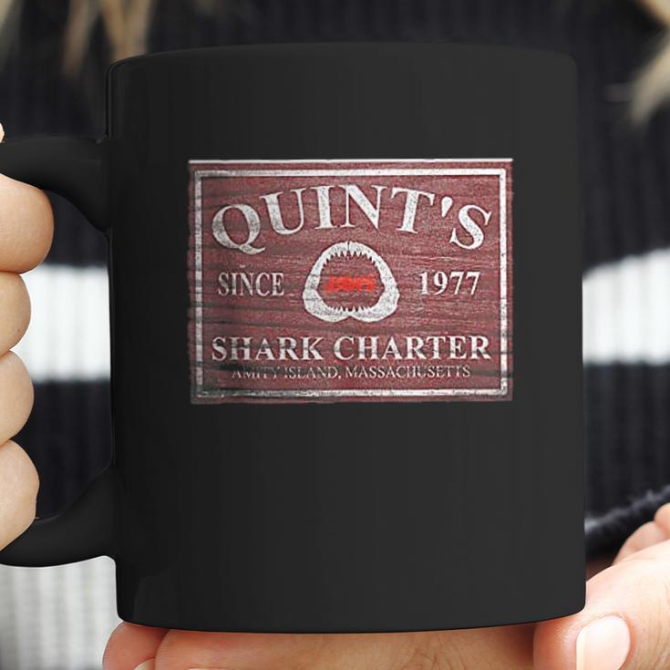 Jaws Quints Shark Charter Boat Since 1977 Wooden Sign Coffee Mug