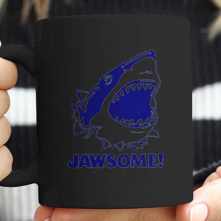 Jawsome Funny Jaws Shark Saying Slogan Pun 80S Coffee Mug