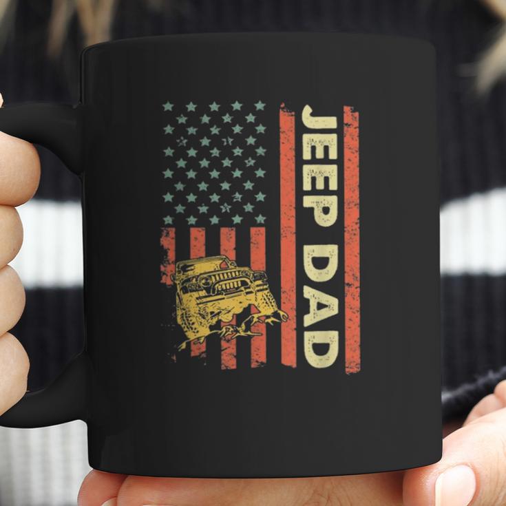 Jeep Dad American Flag Fars Day 4Th Of July Coffee Mug