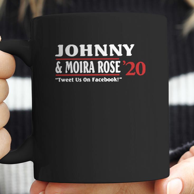 Jonny And Moira Rose 2020 Tweet Us On Facebook Coffee Mug