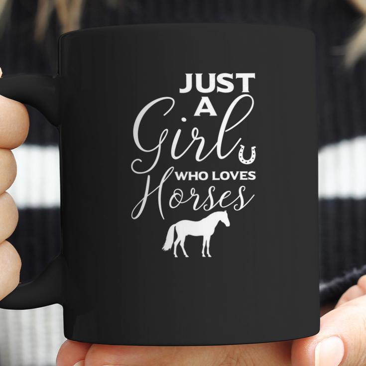 Just A Girl Who Loves Horses Equine Bareback Coffee Mug