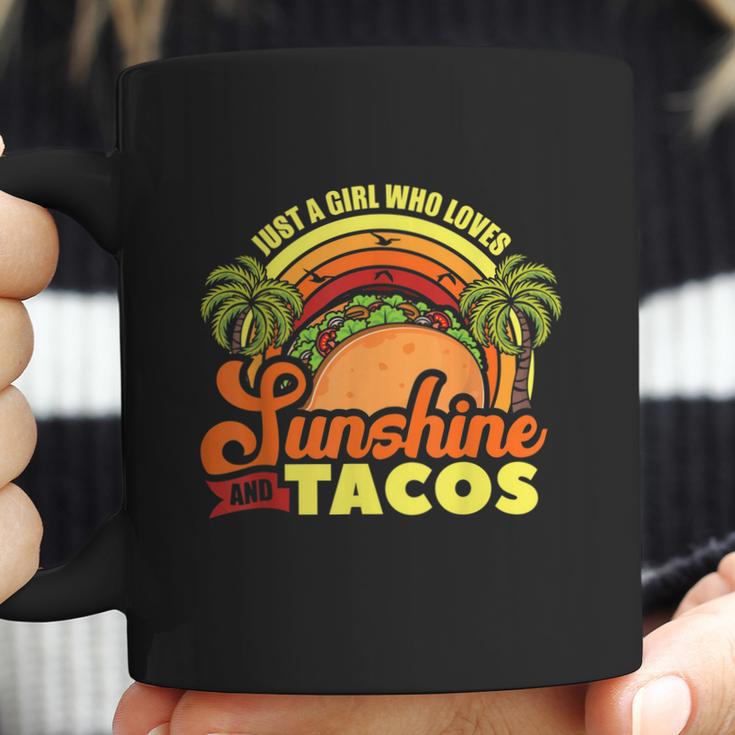 Just A Girl Who Loves Sunshine And Tacos Fast Food Junk Gift Graphic Design Printed Casual Daily Basic Coffee Mug