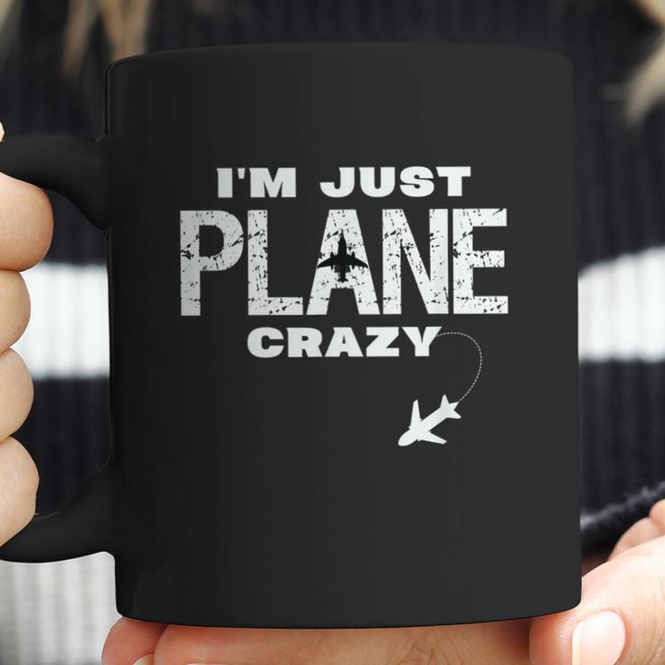 Im Just Plane Crazy Funny Dad Pilot Aviation Flying Coffee Mug