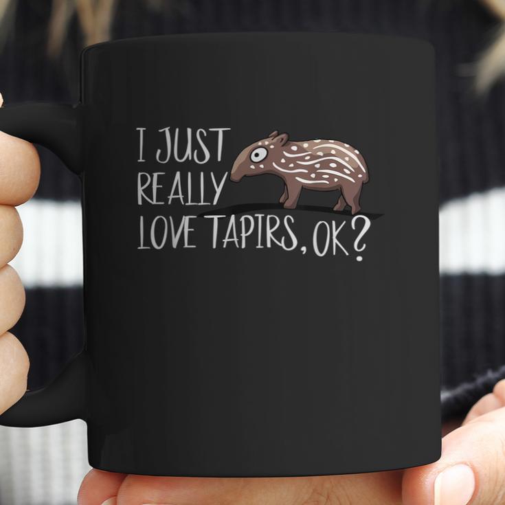 Just Really Love Baby Tapirs Ok Adorable Cartoon Tapir Graphic Design Printed Casual Daily Basic Coffee Mug